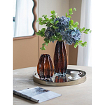 Ваза стеклянная янтарного цвета с текстурированным силуэтом Carambola варинант исполнения - 6 | Loft Concept в Рязани