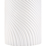 Настольная лампа с белым фактурным корпусом и черным абажуром Twisted варинант исполнения - 1 | Loft Concept в Рязани