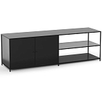ТВ-тумба из металла с 2-мя дверцами и полками Damian Metal TV Stand варинант исполнения - 2 | Loft Concept в Рязани