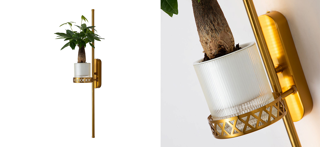 Бра с подставкой для кашпо Plants and Lamps 12 W Бра с подставкой для кашпо Plants and Lamps 12 W - Loft-Concept в Рязани