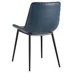 Стул с обивкой из экокожи темно-синего цвета RHOMBUSES UPHOLSTERY варинант исполнения - 4 | Loft Concept в Рязани