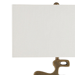 Настольная лампа с фигурным каркасом и прямоугольным тканевым абажуром Brutalist Profile варинант исполнения - 2 | Loft Concept в Рязани