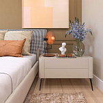 Настольная лампа с круглым деревянным отражателем и черным цилиндрическим плафоном Accord Lighting варинант исполнения - 9 | Loft Concept в Рязани