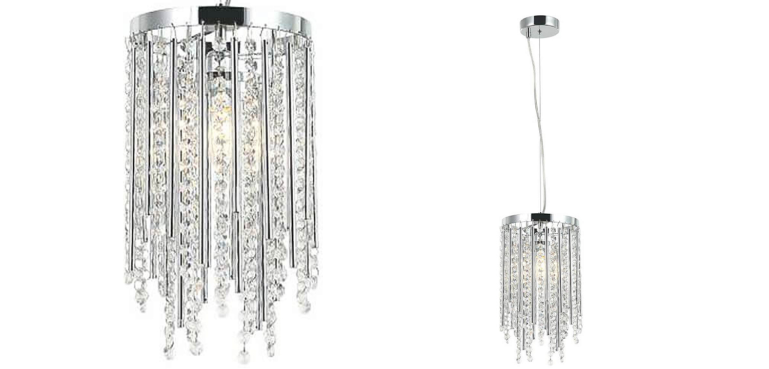 Подвесной светильник Crystal Wind Chimes Chrome Hanging Lamp Подвесной светильник Crystal Wind Chimes Chrome Hanging Lamp - Loft-Concept в Рязани
