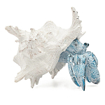 Статуэтка голубой рак с белой раковиной Marine Accessories варинант исполнения - 1 | Loft Concept в Рязани