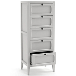 Комод узкий с 5-ю ящиками серый Silva Grey Chest of Drawers варинант исполнения - 3 | Loft Concept в Рязани