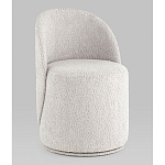 Пуф Loreen со спинкой вращающийся букле светло-серый варинант исполнения - 1 | Loft Concept в Рязани