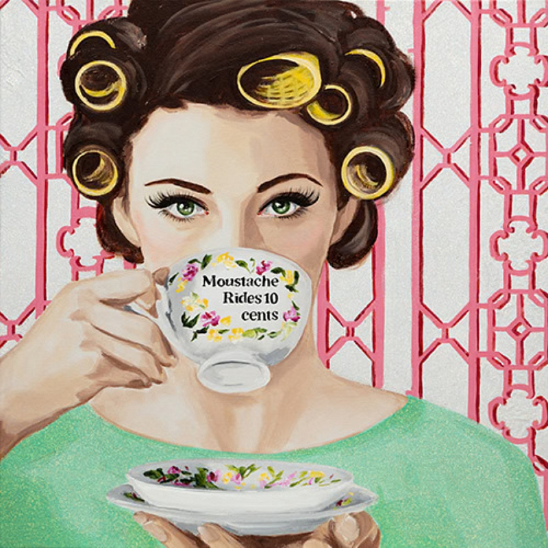 Картина "Moustache Rides 10 Cents" Tea Party Мульти Картина "Moustache Rides 10 Cents" Tea Party Мульти в Рязани | Loft Concept