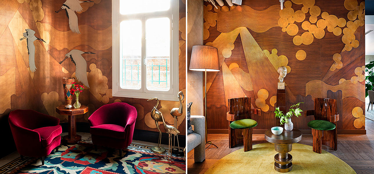 Обои ручная роспись Namban Polished Copper on Deep Rich Gold gilded paper Обои ручная роспись Namban Polished Copper on Deep Rich Gold gilded paper - Loft-Concept в Рязани