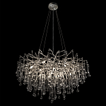 Люстра подвесная с прозрачными стеклянными подвесками в форме капель Диаметр 80 см Droplet Chandelier варинант исполнения - 5 | Loft Concept в Рязани