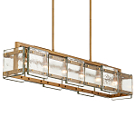 Люстра прямоугольная из толстого литого стекла Cast Glass варинант исполнения - 2 | Loft Concept в Рязани