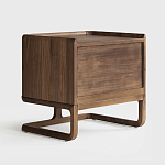 Прикроватный деревянный столик с 2-мя ящиками Moon Walnut Furniture варинант исполнения - 12 | Loft Concept в Рязани
