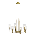  Люстра с прозрачными рифлеными цилиндрическими плафонами Kichler варинант исполнения - 16 | Loft Concept в Рязани