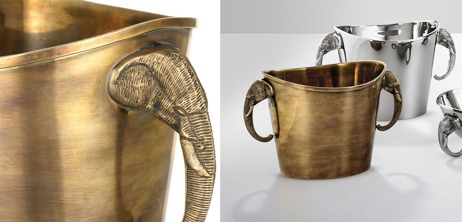 Ведерко для льда Eichholtz WINE COOLER MAHARAJA brass Ведерко для льда Eichholtz WINE COOLER MAHARAJA brass - Loft-Concept в Рязани