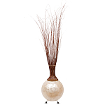 Торшер из перламутра на металлическом каркасе Indonesian Comet варинант исполнения - 2 | Loft Concept в Рязани