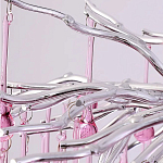 Люстра овальная с розовыми стеклянными подвесками в форме капель FAIRYTREE Light варинант исполнения - 2 | Loft Concept в Рязани