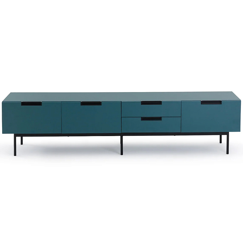 ТВ-тумба Poole TV Stand Темно-синий Черный ТВ-тумба Poole TV Stand Темно-синий Черный в Рязани | Loft Concept
