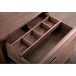 Прикроватный столик деревянный с 2-мя ящиками Moon Walnut Furniture варинант исполнения - 3 | Loft Concept в Рязани