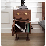 Тумбочка прикроватная с ящиком и дверцей Робот Robot Desk варинант исполнения - 7 | Loft Concept в Рязани