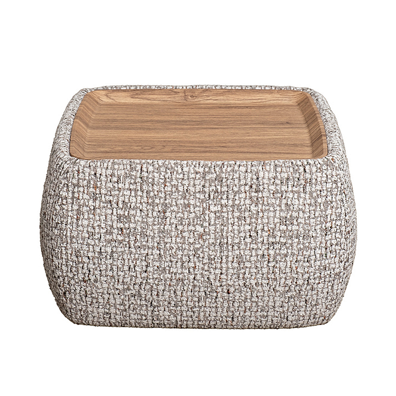 Столик прикроватный мягкий Soft Table from Chenille Древесина Серый в Рязани | Loft Concept 