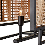 Люстра прямоугольной формы с чёрным каркасом и вставкой из плетеного материала Cage for Light варинант исполнения - 2 | Loft Concept в Рязани