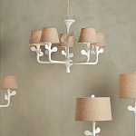 Бра с белым каркасом и тканевым абажуром Natural Stems варинант исполнения - 4 | Loft Concept в Рязани