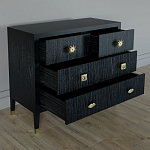 Бельевой Комод с 4 ящиками Elsa Dreams Black варинант исполнения - 2 | Loft Concept в Рязани