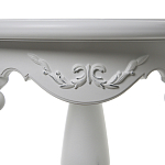 Стол приставной круглый белого цвета из массива бука с легкими потертостями White Provence варинант исполнения - 2 | Loft Concept в Рязани