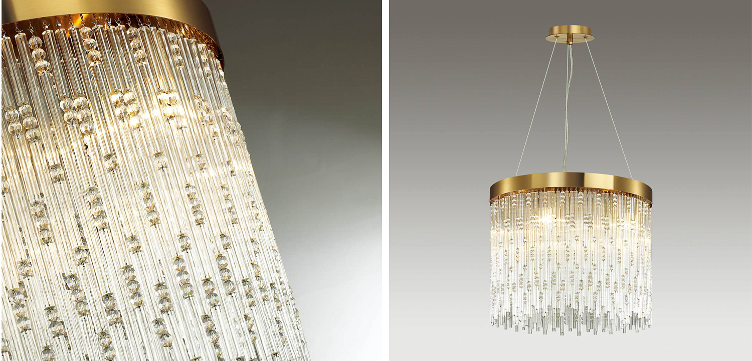 Люстра Hailstorm Rain Kerri Chandelier gold 45 Люстра Hailstorm Rain Kerri Chandelier gold 45 - Loft-Concept в Рязани