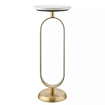 Столик приставной с овальным золотым основанием Oval Gold Base варинант исполнения - 1 | Loft Concept в Рязани
