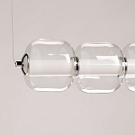 Люстра линейная с 6-ю прозрачными стеклянными плафонами округлой формы HANDLE GRAPE варинант исполнения - 6 | Loft Concept в Рязани