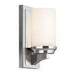 Бра для ванных комнат с белым цилиндрическим плафоном на прямоугольном основании цвета хром Feiss варинант исполнения - 5 | Loft Concept в Рязани