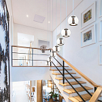 Подвесной светильник со стеклянным плафоном Inner Gleam Globe black  варинант исполнения - 4 | Loft Concept в Рязани