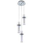 Подвесной светильник хром Trio Odile Acrylic Tube Hanging Lamp Chrome варинант исполнения - 2 | Loft Concept в Рязани