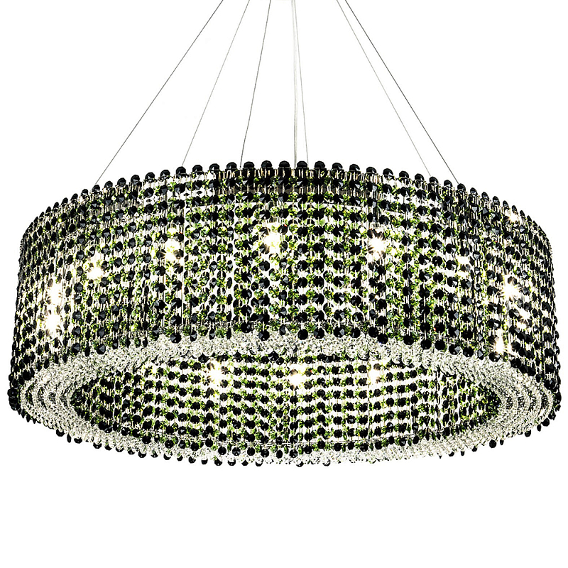 Круглая люстра с хрустальными подвесками хром Crystal Art Chrome Green Chandelier 16 Хром Зеленый Круглая люстра с хрустальными подвесками хром Crystal Art Chrome Green Chandelier 16 Хром Зеленый в Рязани | Loft Concept