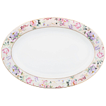 Сервиз столовый из фарфора белый с цветочным принтом на 6 персон 23 предмета Flower Porcelain Collection варинант исполнения - 2 | Loft Concept в Рязани