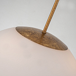 Подвесной светильник золотого цвета с полусферическим опаловым плафоном и декоративным элементом Elstead Lighting варинант исполнения - 5 | Loft Concept в Рязани