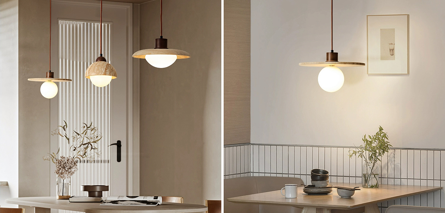 Подвесной светильник из травертина JAMTE TRAVERTINE Подвесной светильник из травертина JAMTE TRAVERTINE - Loft-Concept в Рязани