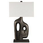 Настольная лампа с прямоугольным тканевым абажуром на фигурном каркасе Brutilist  варинант исполнения - 4 | Loft Concept в Рязани