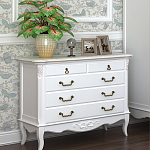 Комод белый из массива бука в стиле прованс White Provence варинант исполнения - 4 | Loft Concept в Рязани