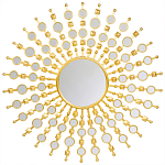 Зеркало-солнце в раме из металла с золотыми с лучами Rays of Peace варинант исполнения - 1 | Loft Concept в Рязани