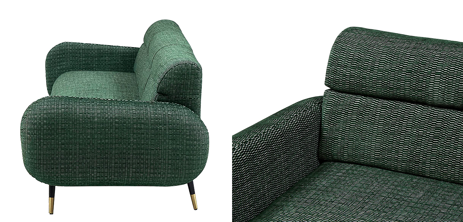 Диван Hebert Green Sofa L Зеленый Диван Hebert Green Sofa L Зеленый - Loft-Concept в Рязани