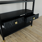 Стеллаж с двумя ящиками Elsa Dreams Black варинант исполнения - 3 | Loft Concept в Рязани