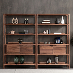Стеллаж в гостиную для книг Moon Walnut Furniture варинант исполнения - 3 | Loft Concept в Рязани