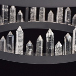 Люстра с двумя кольцами черного цвета с хрустальными элементами QUARTZ CRYSTAL варинант исполнения - 11 | Loft Concept в Рязани