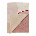 Плед из хлопка бежевого цвета с абстрактным принтом Elysian Flow Peach варинант исполнения - 5 | Loft Concept в Рязани