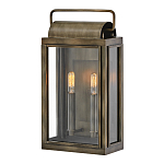 Настенный фонарь прямоугольной формы цвета состаренная латунь с двумя лампами Hinkley варинант исполнения - 1 | Loft Concept в Рязани