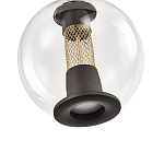 Подвесной светильник с плафоном в форме шара Inner Gleam Orb black  варинант исполнения - 3 | Loft Concept в Рязани
