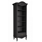 Стеллаж черный узкий из массива бука с 5-ю полками Black Provence варинант исполнения - 1 | Loft Concept в Рязани