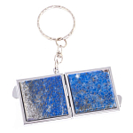 Зеркало брелок складное двухстороннее из натурального камня Лазурит Stone Mirrors варинант исполнения - 6 | Loft Concept в Рязани